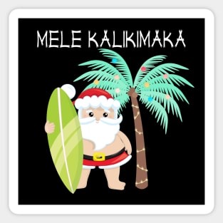 Mele Kalikimaka Hawaiian Christmas Sticker